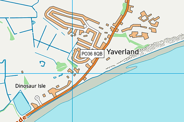 PO36 8QB map - OS VectorMap District (Ordnance Survey)