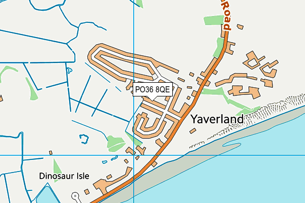 PO36 8QE map - OS VectorMap District (Ordnance Survey)