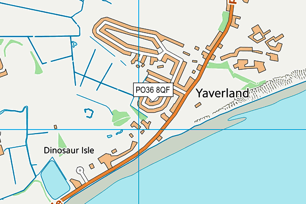 PO36 8QF map - OS VectorMap District (Ordnance Survey)