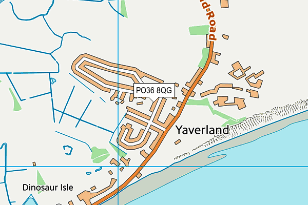 PO36 8QG map - OS VectorMap District (Ordnance Survey)