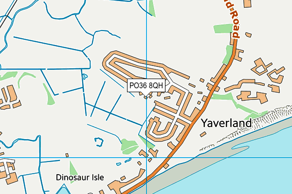 PO36 8QH map - OS VectorMap District (Ordnance Survey)