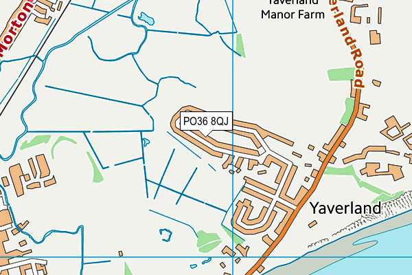 PO36 8QJ map - OS VectorMap District (Ordnance Survey)