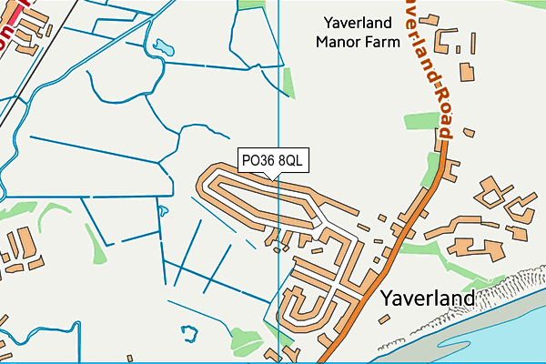 PO36 8QL map - OS VectorMap District (Ordnance Survey)