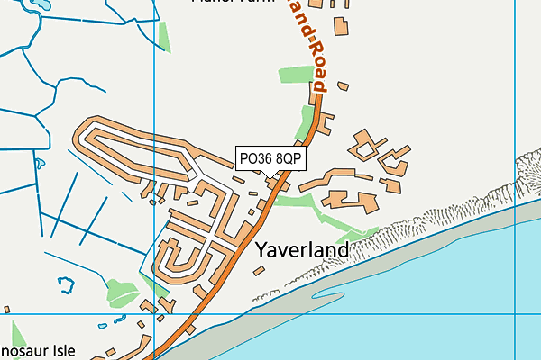 PO36 8QP map - OS VectorMap District (Ordnance Survey)