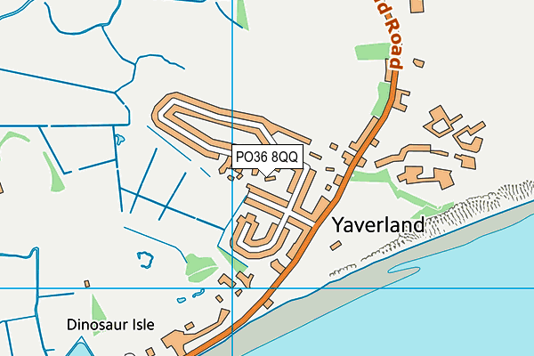 PO36 8QQ map - OS VectorMap District (Ordnance Survey)