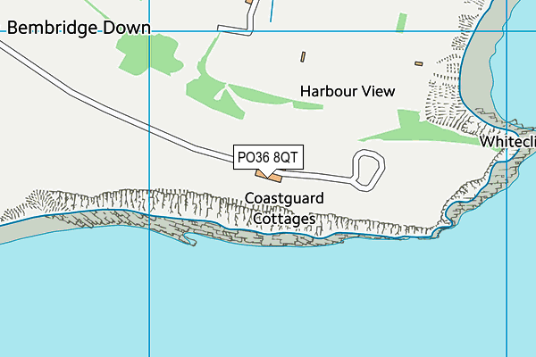 PO36 8QT map - OS VectorMap District (Ordnance Survey)