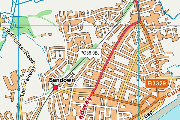 PO36 9BJ map - OS VectorMap District (Ordnance Survey)