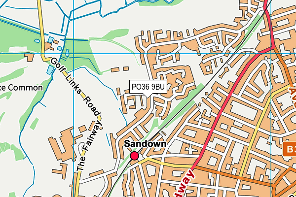 PO36 9BU map - OS VectorMap District (Ordnance Survey)