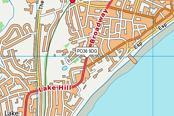 PO36 9DG map - OS VectorMap District (Ordnance Survey)