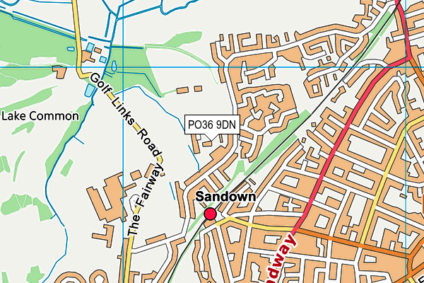 PO36 9DN map - OS VectorMap District (Ordnance Survey)