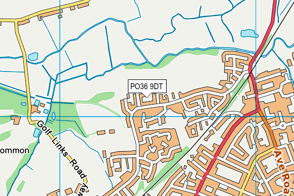 PO36 9DT map - OS VectorMap District (Ordnance Survey)
