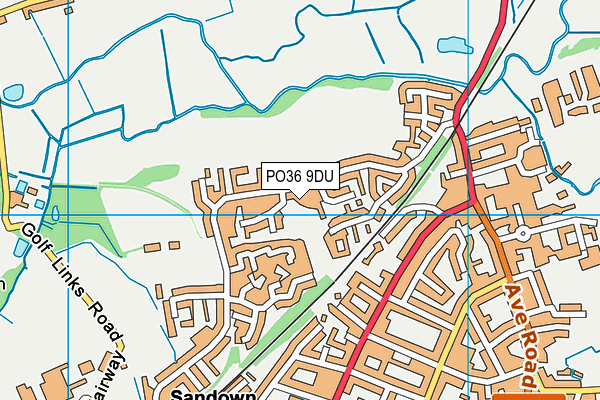 PO36 9DU map - OS VectorMap District (Ordnance Survey)