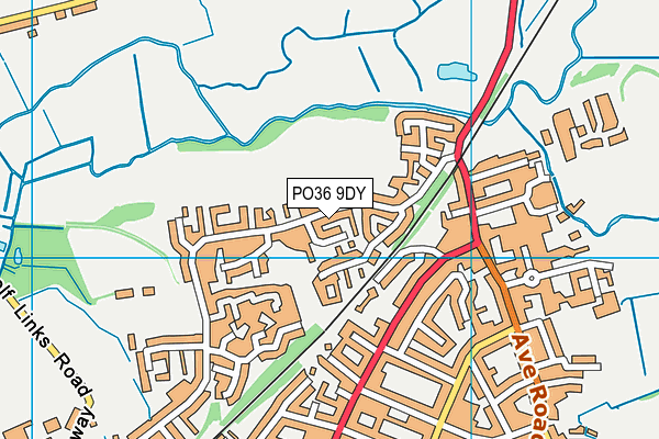 PO36 9DY map - OS VectorMap District (Ordnance Survey)