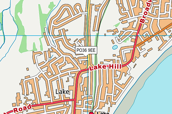 PO36 9EE map - OS VectorMap District (Ordnance Survey)