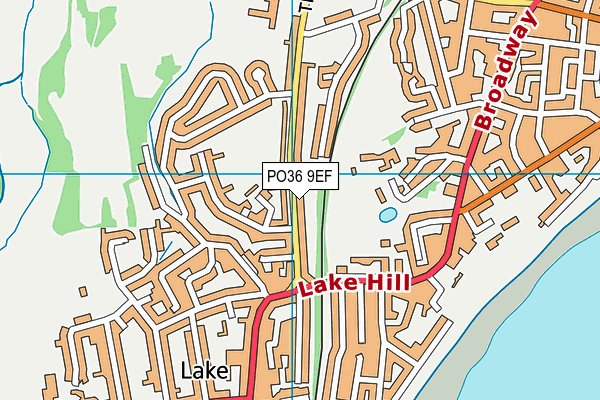 PO36 9EF map - OS VectorMap District (Ordnance Survey)