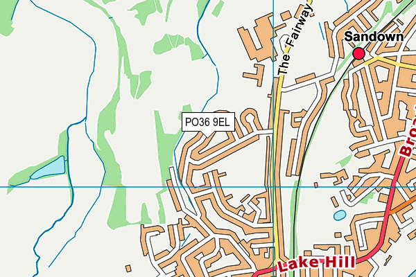 PO36 9EL map - OS VectorMap District (Ordnance Survey)