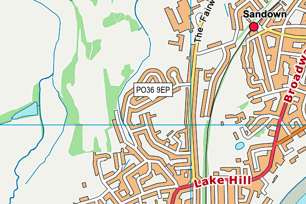 PO36 9EP map - OS VectorMap District (Ordnance Survey)