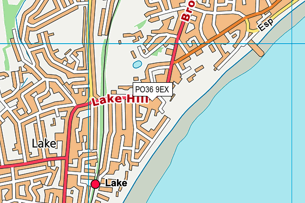 PO36 9EX map - OS VectorMap District (Ordnance Survey)