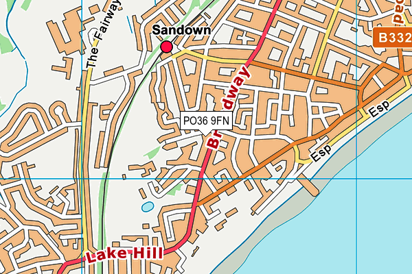 Map of KINGSWOOD COURT (SANDOWN ISLE OF WIGHT) LIMITED at district scale