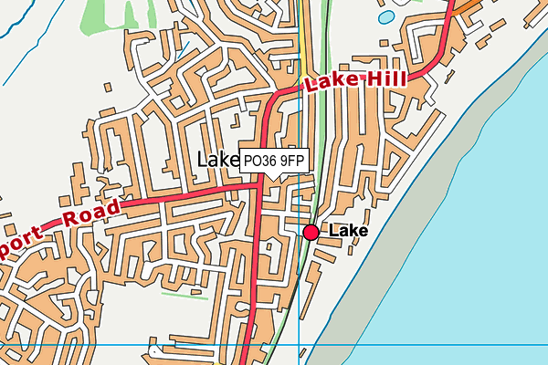 PO36 9FP map - OS VectorMap District (Ordnance Survey)