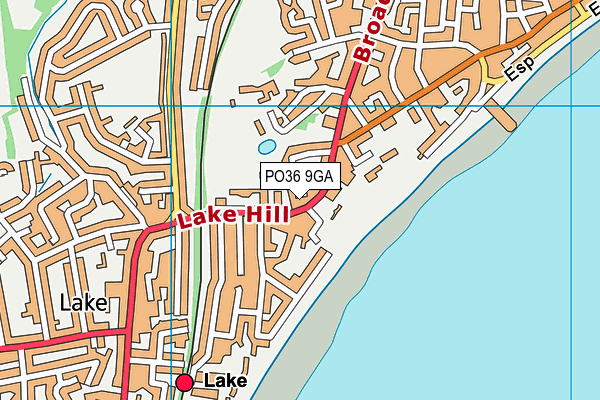 PO36 9GA map - OS VectorMap District (Ordnance Survey)