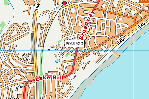 PO36 9GG map - OS VectorMap District (Ordnance Survey)