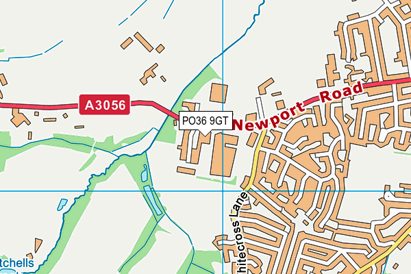 PO36 9GT map - OS VectorMap District (Ordnance Survey)