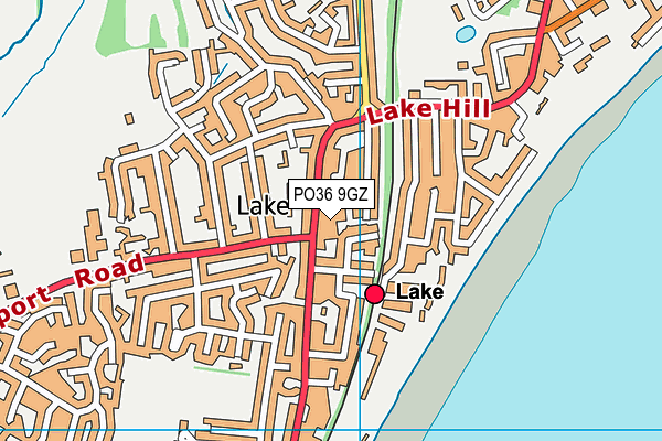 PO36 9GZ map - OS VectorMap District (Ordnance Survey)