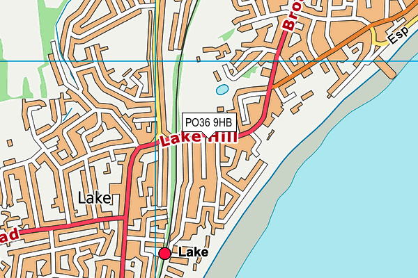 PO36 9HB map - OS VectorMap District (Ordnance Survey)