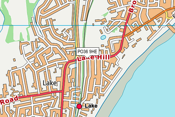 PO36 9HE map - OS VectorMap District (Ordnance Survey)