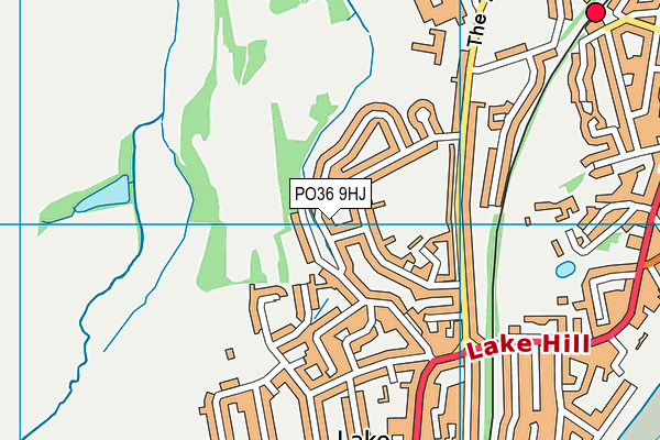 PO36 9HJ map - OS VectorMap District (Ordnance Survey)