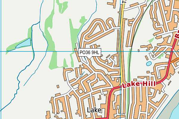 PO36 9HL map - OS VectorMap District (Ordnance Survey)