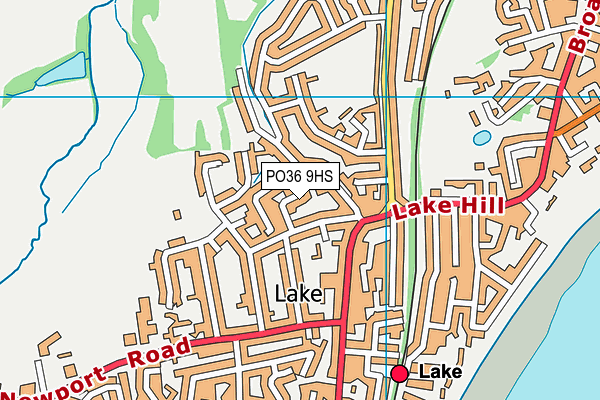 PO36 9HS map - OS VectorMap District (Ordnance Survey)