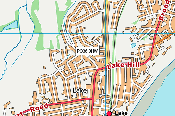 PO36 9HW map - OS VectorMap District (Ordnance Survey)