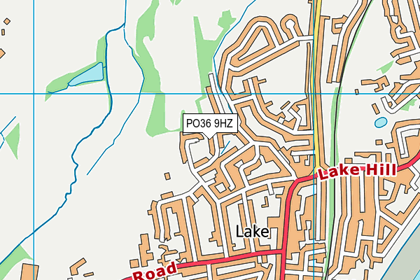 PO36 9HZ map - OS VectorMap District (Ordnance Survey)