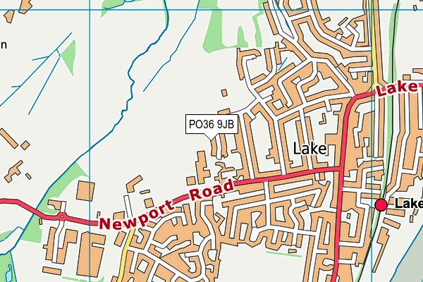 PO36 9JB map - OS VectorMap District (Ordnance Survey)