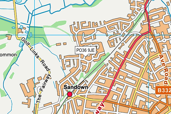 PO36 9JE map - OS VectorMap District (Ordnance Survey)