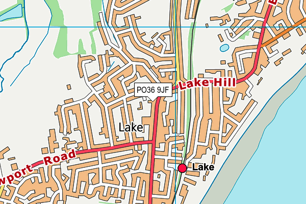 PO36 9JF map - OS VectorMap District (Ordnance Survey)
