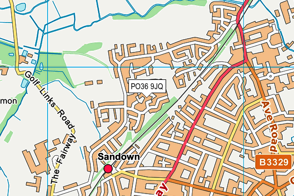 PO36 9JQ map - OS VectorMap District (Ordnance Survey)