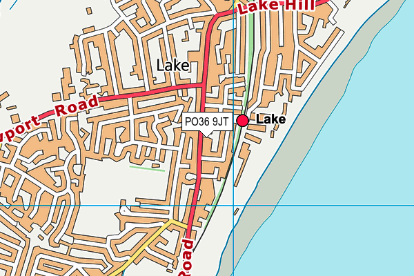 PO36 9JT map - OS VectorMap District (Ordnance Survey)