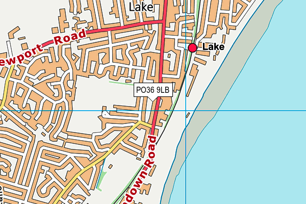 PO36 9LB map - OS VectorMap District (Ordnance Survey)