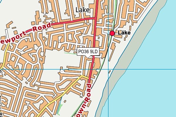 PO36 9LD map - OS VectorMap District (Ordnance Survey)