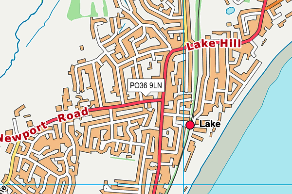 PO36 9LN map - OS VectorMap District (Ordnance Survey)