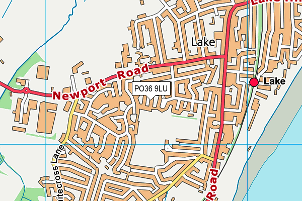 PO36 9LU map - OS VectorMap District (Ordnance Survey)