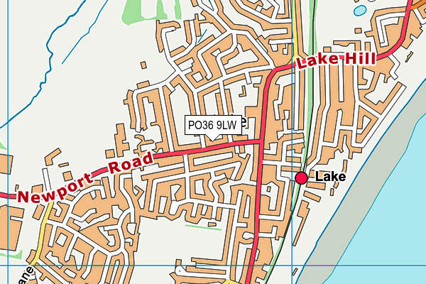 PO36 9LW map - OS VectorMap District (Ordnance Survey)