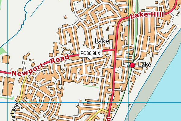 PO36 9LX map - OS VectorMap District (Ordnance Survey)