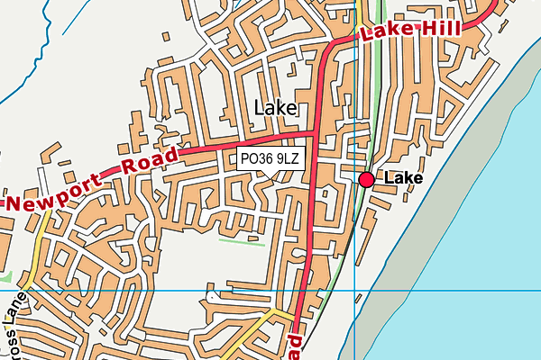 PO36 9LZ map - OS VectorMap District (Ordnance Survey)