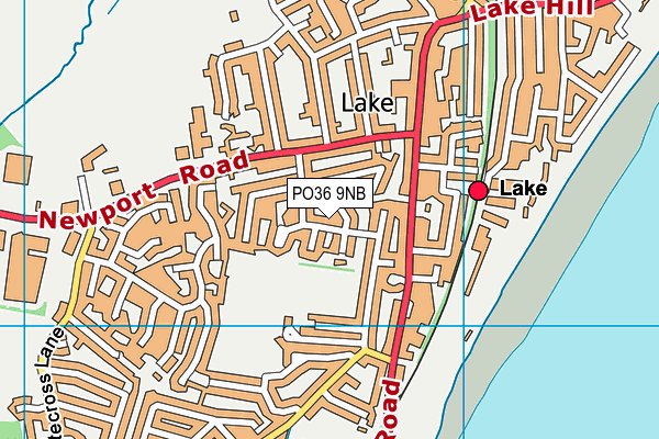 PO36 9NB map - OS VectorMap District (Ordnance Survey)