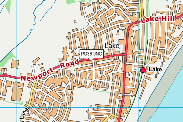 PO36 9NG map - OS VectorMap District (Ordnance Survey)