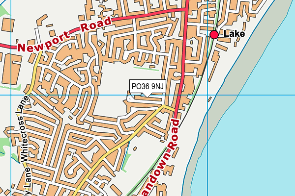 PO36 9NJ map - OS VectorMap District (Ordnance Survey)
